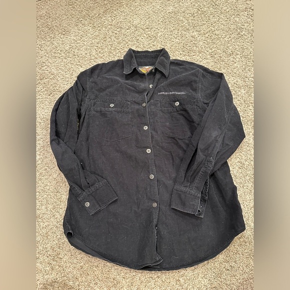 Harley-Davidson Tops - Harley Davidson corduroy button up shirt women’s medium long sleeve